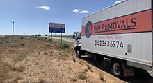Moving truck used for furniture removals and interstate moving services